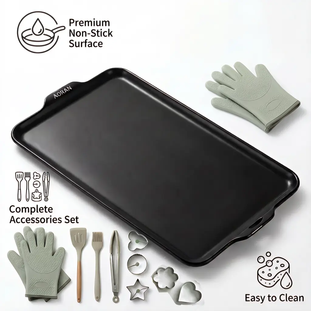 dishwasher-safe ceramic baking pan is a non-stick, food-grade baking pan that is Teflon-free and perfect for baking bacon, chicken wings, steak, ham, sandwich bread, and toast.It's also great for family gatherings.