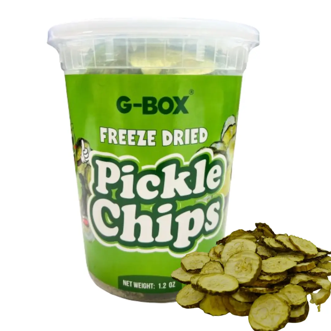 G-BOX Freeze Dried Pickles Chips in Air-tight Sealed Container G-BOX Freeze Dried Pickles Chips in Air-tight Sealed Container