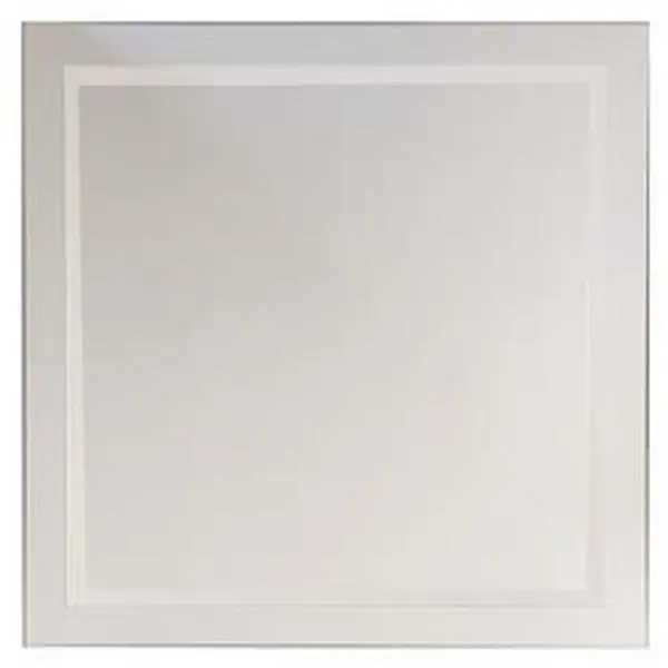 Decor Wonderland SSM501S-30 Modern Wall Mirror, 30x30 in, Prague Square Design, Matte Black-Chrome-Brushed Finishes, 32 lbs Glass Bathroom Mirror for Home Improvement