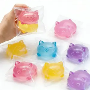 2pcs Taba Squishy - Four-Color Cat Squeeze Toys, Slow-Rising Textured Toys/Office Desk Decor/Easter Basket Fillers/Classroom Rewards/Children's Toys, Stress-Relief Squeeze Toys for Christmas/Children's Day/Halloween/Birthday Party Gifts