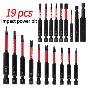 Impact Power Bit Set, Industrial S2 Alloy Steel Magnetic Screwdriver Head Set, Power Tool Accessories for Automotive & Industrial Maintenance
