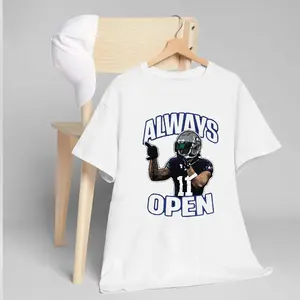 Jaxon Smith-Njigba Oversized Bootleg Seahawks Tee Featuring "Always Open" Design