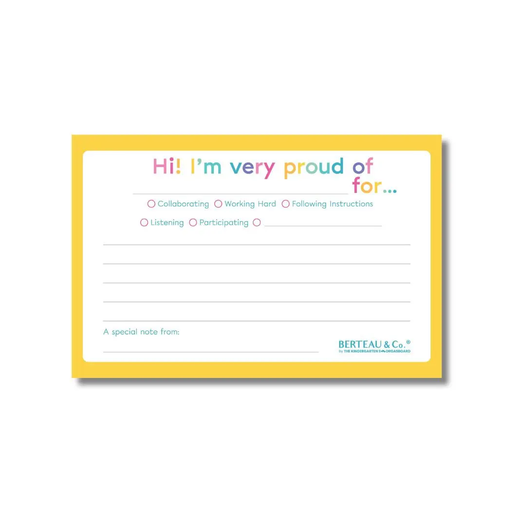 “I’m Very Proud of You” Student Encouragement Notepad