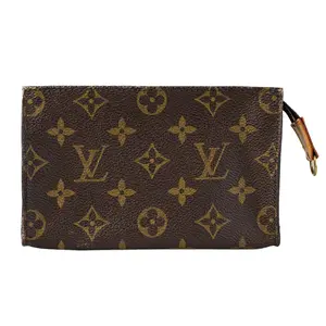 Pre-owned Louis Vuitton Canvas/ Leather Clutches & Wristlets L26022997 Monogram PM Bucket Pouchette