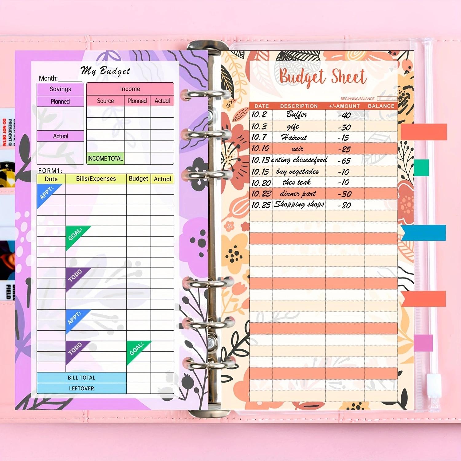 A6 password lock binder, large password binder,inder Refillable Planner Notebook 6 Ring PU Leather Binder Journal with Pockets, Dividers important paper