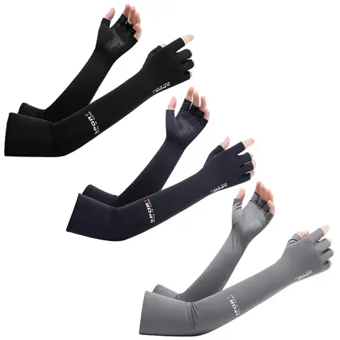 3pairs Summer Arm Sleeve, 3 Pair Sun Protection Breathable Ice Silk Arm Sleeve, Sports Arm Sleeve For Cycling, Running, Climbing, Cruel Summer