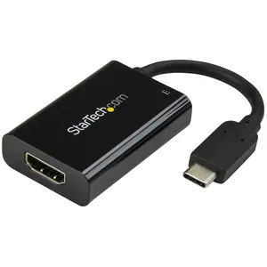 Startech CDP2HDUCP 4k 60mHz - USB C to HDMI Adapter with Power Delivery, Black