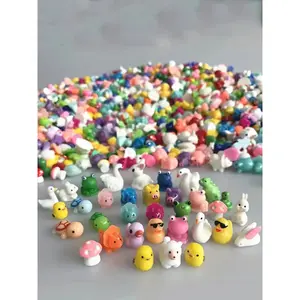 50pcs Small Resin Animal And Mushroom Statues, DIY Solid Color Resin Ornaments, Colorful Small Decorations, Suitable For Fairy Gardens, Doll Houses, Aquariums, Landscape Decorations And Home, Party Decorations, Accessories, No Batteries Required