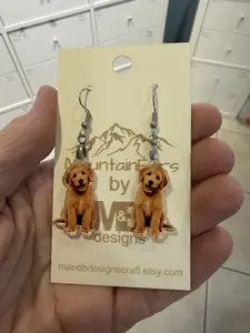 Goldendoodle Puppy Earrings