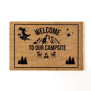 Welcome to Our Campsite Personalized Doormat, Unique Gift Idea, Personalized Gift for Nature Lovers, Custom Mat for Outdoor Lovers, Custom Doormat, Personalized Doormat, Custom Welcome Mat, Personalized Gift, Door Mat