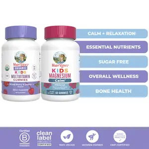 MaryRuth's Kids Organic Daily Health & Calm Bundle - Organic Kids Multivitamin Gummies & Kids Magnesium Gummies