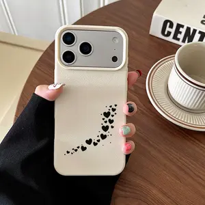 Creative Heart Trajectory Phone Case for iPhone 11 12 13 14 15 16 Pro Max Series, Romantic Gift for Girlfriend Boyfriend Friend