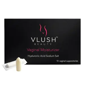 VLUSH- Feminine Vaginal Suppositories- Hyaluronic Acid Formula- Vaginal Dryness Relief