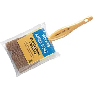 Wooster Brush Company 1123 3 in. Amber Fong Varnish Brush Brown China Bristle