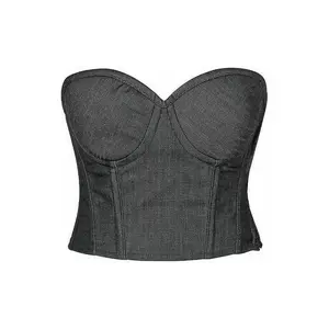 Black Denim Bustier
