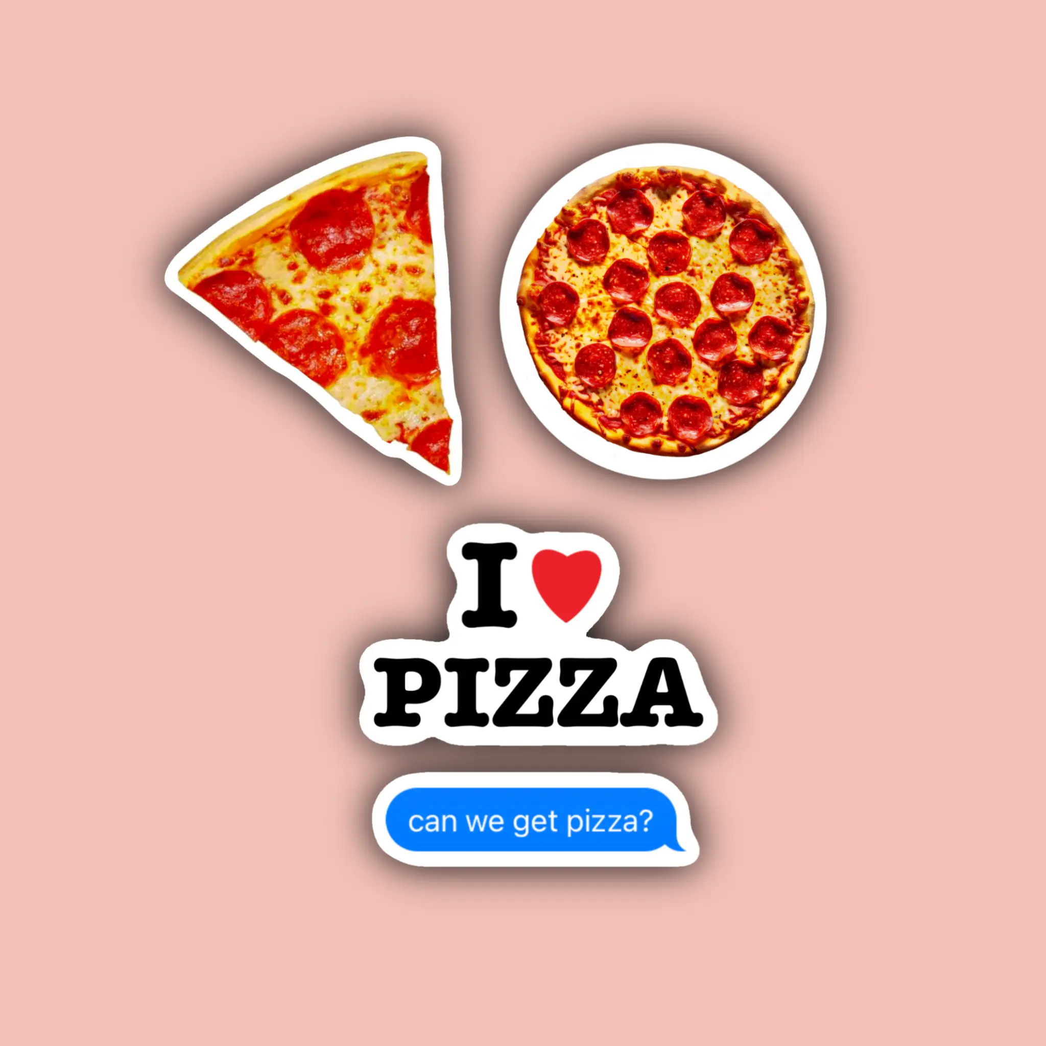 Pizza Sticker Pack - Waterproof Stickers Pizza Sticker Pack - Waterproof Stickers