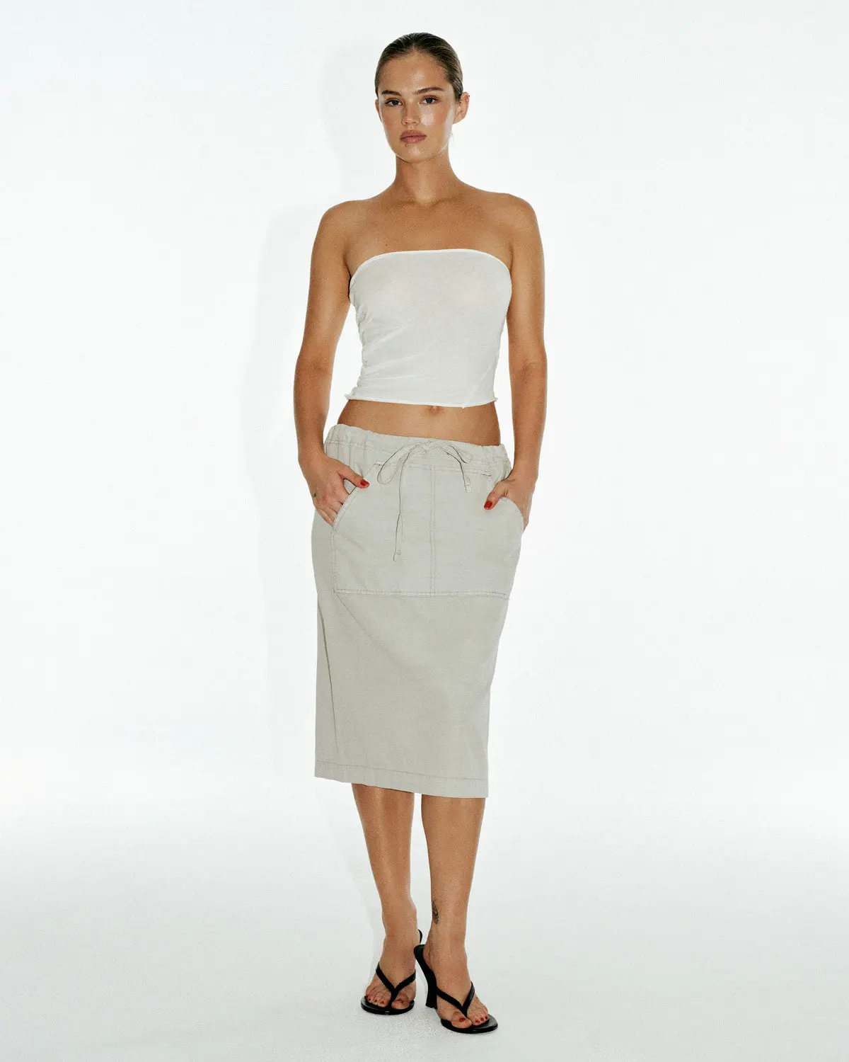 Joshua Midi Skirt | Storm