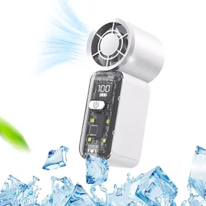 2026 Handheld mini fan for fast cooling Popular Portable Handheld Turbo Fan, 5 Gear Wind,Up to 6 Working Hours, 3 IN 1 Hand Fan Rechargeable with Air Turbo Tech Cooling Fan for Outdoor Activities, Travel, Working