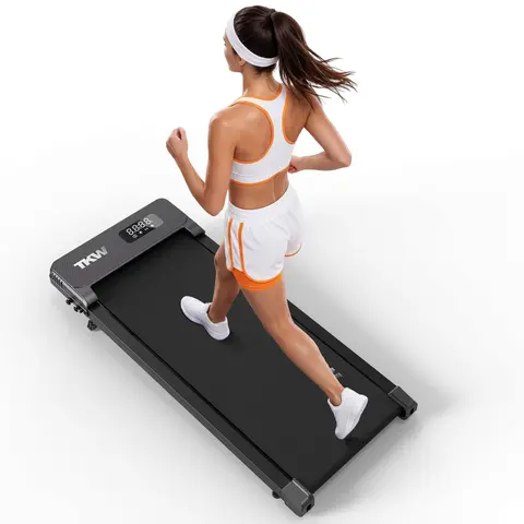 Compact Adjustable Incline Walking Pad Treadmill - 5% Incline, LED Display, Remote Control, Unisex Portable Fitness Equipment for Home Office Small Spaces, At Home Gym Equipment for Small Space Fitness Setup