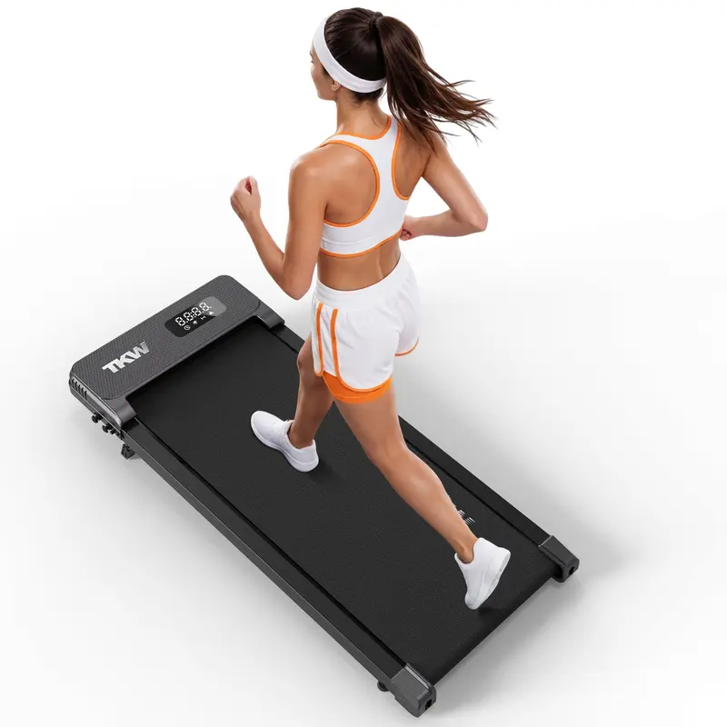 Compact Adjustable Incline Walking Pad Treadmill - 5% Incline, LED Display, Remote Control, Unisex Portable Fitness Equipment for Home Office Small Spaces, At Home Gym Equipment for Small Space Fitness Setup