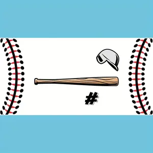 Personalized Custom Text Thickened Oversized Beach Towel, Sports Theme Baseball Design, Suitable for Vacation, Swimming and Beach Lovers, Extra Large Soft Beach Blanket, Perfect Gift for Mother's Day or Father's Day Celebration