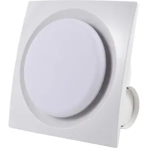 Bathroom Exhaust Fan with LED Light Ceiling Mount Ventilation Fan 110 CFM 1.0 Sones 4 Inch Duct Quiet Bathroom Vent Fan with Light Combo 5000K for  Bath Office Hotel(Round)