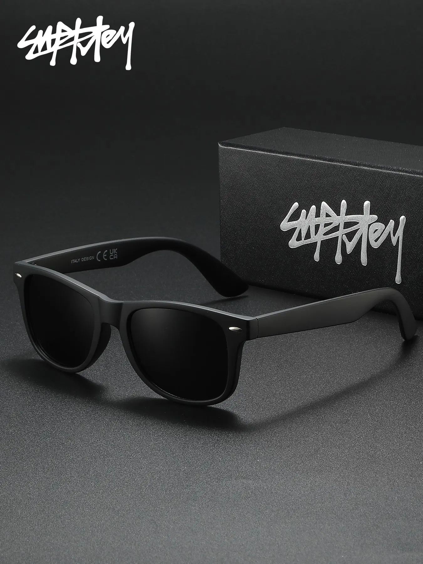 SUPKLEY Unisex Simple Casual Polarized Sunglasses with TAC Lenses, Suitable for Campus, Driving and Daily Wear, Anti-Glare Design, Trendy Essential Accessory for Outdoor Activities, Fashionable Multifunctional Shades, Cool Polarized Glasses