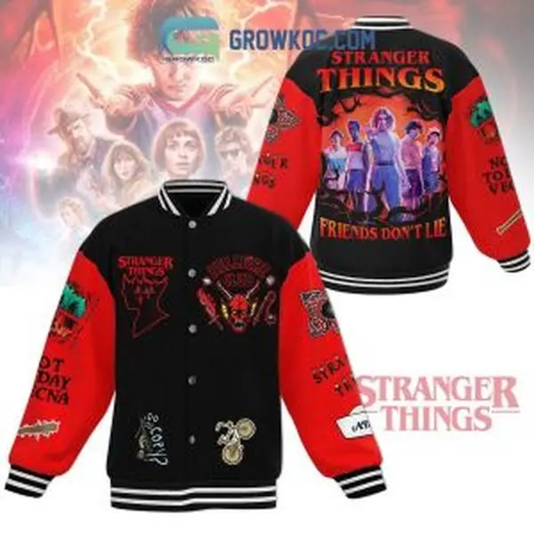 Stranger Things Friend Don’t Lie Baseball Jacket