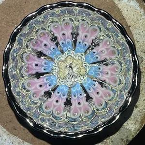 Luminous silver three-dimensional peacock tea cup