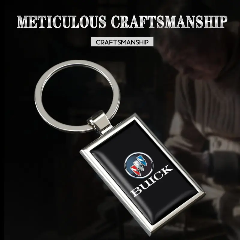 1Pcs Zinc Alloy Car Keyring Auto Logo Keychain Pendant Decoration For Buick Verano Envision Avenir Lacrosse Regal Encore Excelle Enclave Anthem Cascada Key Chain Decorations Car Key Chains