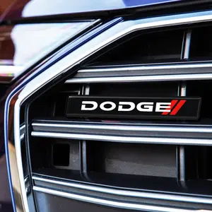 Car Grille Illuminated Logo Light, Front Car Emblem Decoration Lamp, LED Modification Light for Dodge Vehicle Head Exterior Decor Accessories
