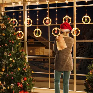 Christmas String Light, 10pcs USB Powered LED String Light with Remote Control, Decorative Light for Home Party & Festival