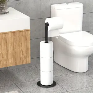 1PC Bathroom Toilet Paper Holder Free Standing Roll Dispenser with Storage Space 460 Regions Universal Bathroom Accessories