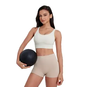 Women's High Waist Tight Yoga Shorts, Tummy Control Peach Butt Lifting Sports Three-Quarter Pants for Fitness