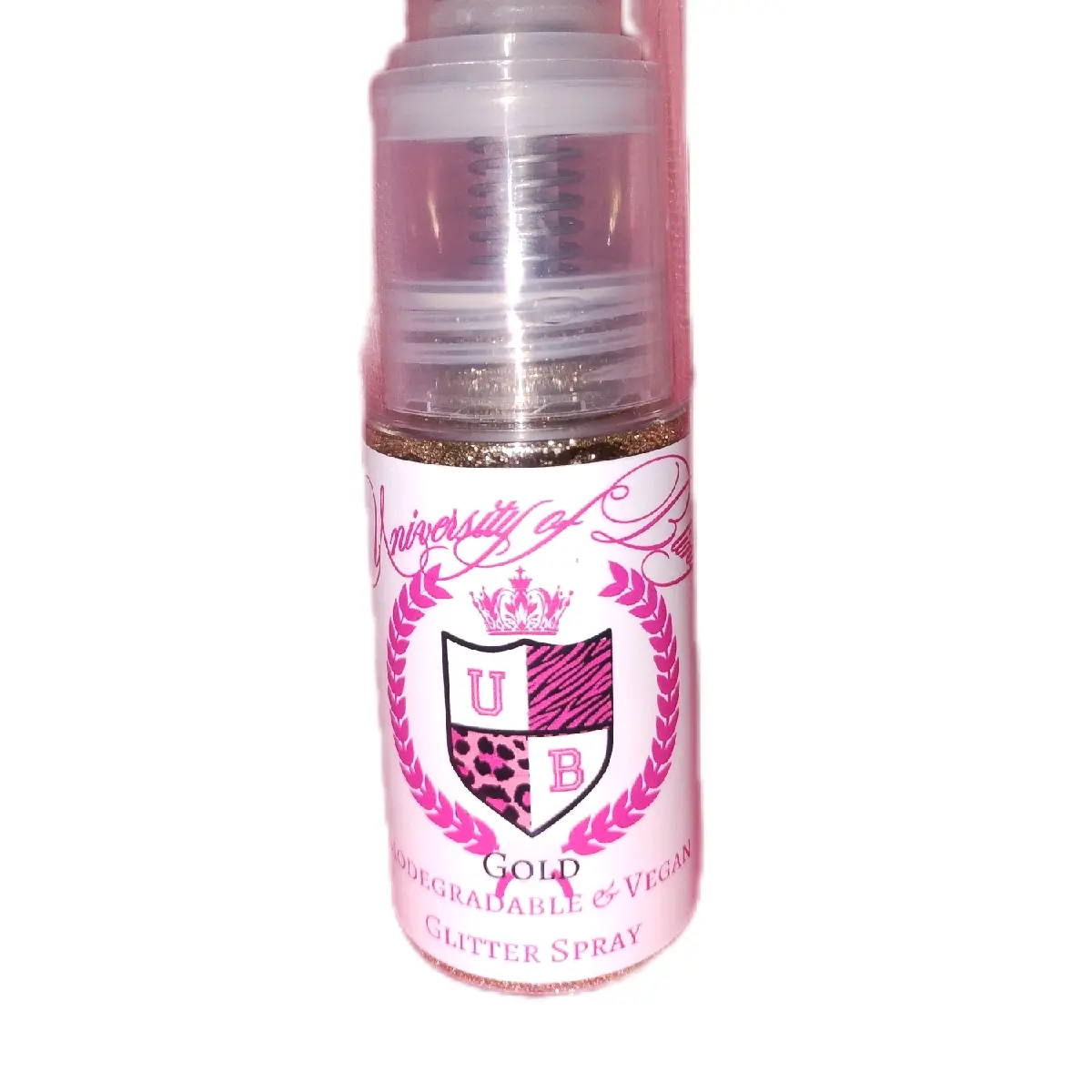 University of Bling Biodegradable & Vegan Glitter Spray - Gold, 35ml Pump Bottle