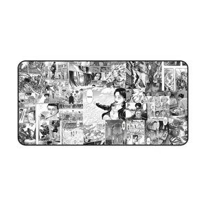 Attack On Titan Manga Panel Desk Mat - Manga AOT Anti-Slip Rubber Base Extra Large Gaming Mousepad - Desk Accesories