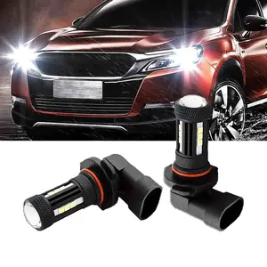 9145 LED Fog-Light Bulbs - Cross Fit 9140 H10 12V LED Fog Lamps Plug And Play 6000K Xenon White 3000 Lumens 200% Brightness Replacement For Cars