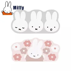 Kawaii Miffy Mouse Pad Desk Mat Cute Rabbit Triple Floral Pattern Non Slip Pastel Large Study Office Decor Girl Gift