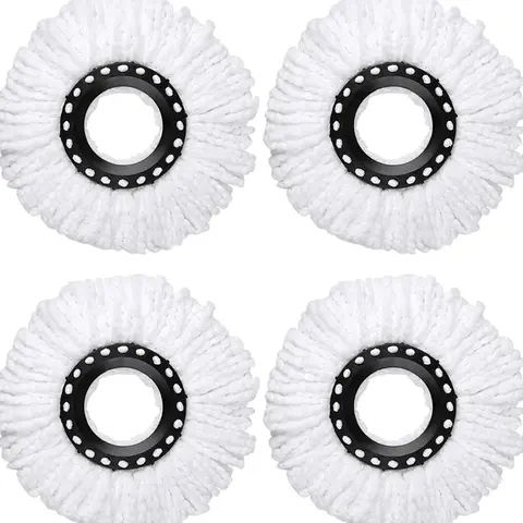 Spin Mop Replacement Head, Microfiber Mop Head Refills Round Shape for Universal Spin Mop System Perfect for Home Cleaning