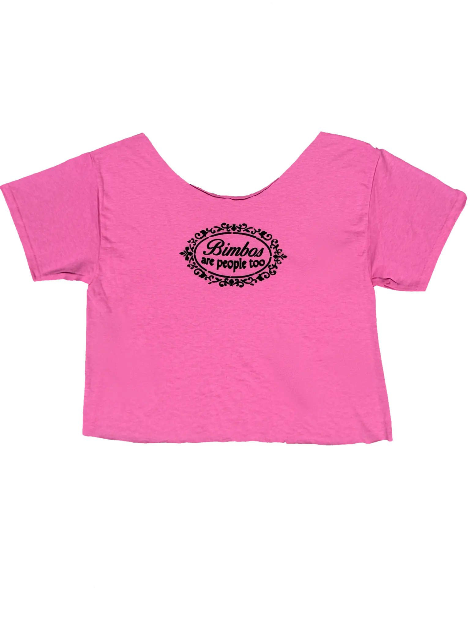 B are people too! pink t-shirt cropped top graphic tee funny y2k bubblegum mcbling rave