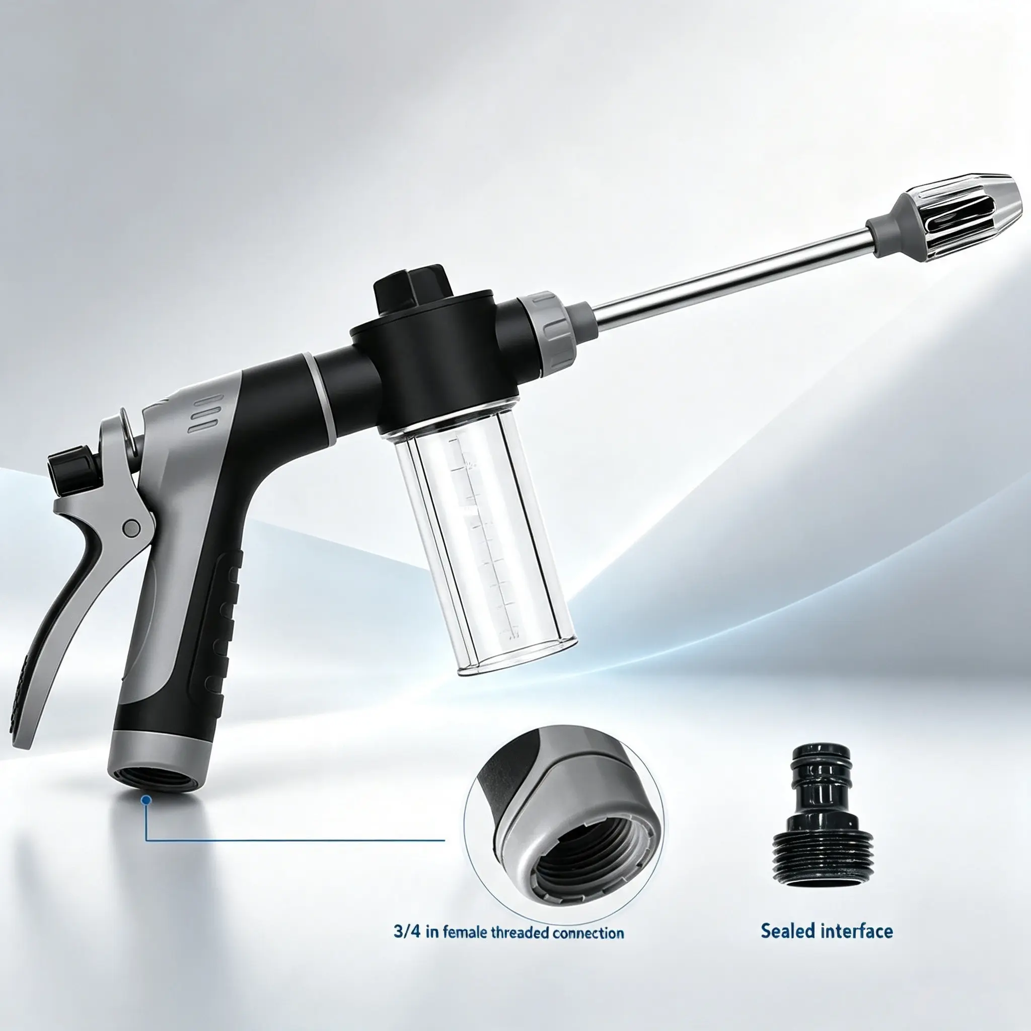 High-Pressure Car Wash Water Sprayer, portable foam sprayers, garden hose nozzles,Garden Water Sprayer with Extension Rod and Rubber Handle, Household Car Wash Tool, Car Accessories,pet grooming, garden watering
