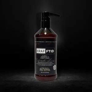 Krafftid 2-in-1 | 100% Natural Shea Butter + Plant-Based Cleansing | Grooming Game-Changer | Barbershop-Approved Conditioner Gentle