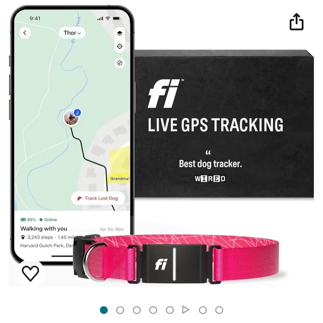 Smart dog collar -fi gps tracking collar and monitor Smart dog collar -fi gps tracking collar and monitor