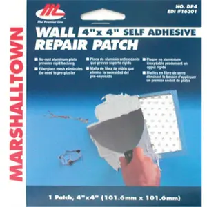 Marshalltown 16301 4 x 4 in. Drywall Repair Patch Kit