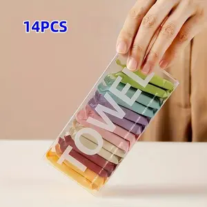 Disposable Compressed Towel, 14pcs/set Portable Travel Compressed Towel, Thickened Cleaning Wipes, Suitable for Outdoor, Travel, Holiday
