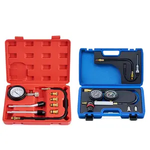 Orion Motor Tech 8PCS Engine Cylinder Pressure Gauge for Petrol Gas Engine & Cylinder Leak Down Tester Kit, Automotive Engine Compression and Leakage Tester, Bundle