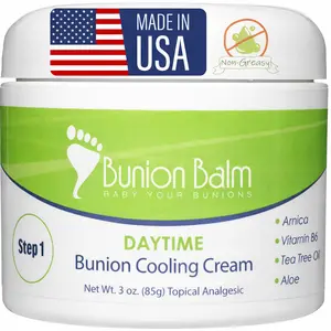 Bunion Relief Balm for Aching Feet – Natural Hallux Valgus Corrector Cream with Arnica Montana, Menthol & Essential Oils – Pain Relief Salve for Bunions, Foot Massage Cream for Sore Toes, Joint Stiffness, Step 1 of 2-Step Bunion Care System