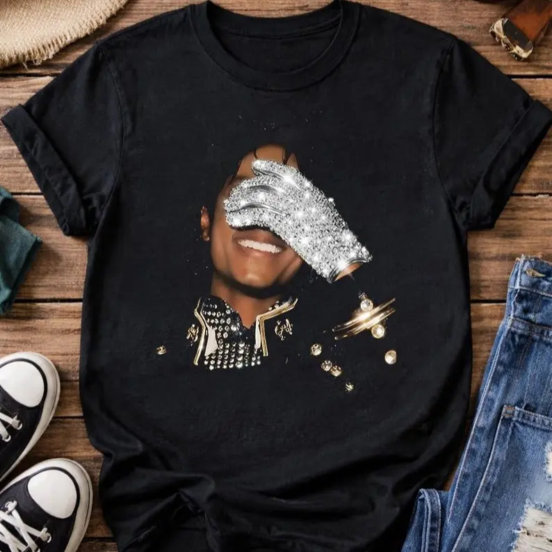 Michael Jackson Glove Graphic T-Shirt Vintage 90s Tee - TikTok Shop
