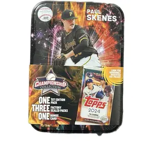 Topps 2024 Paul Skenes Championship Collection Tin - One 1st Edition Pack Three Factory Sealed Packs & One Bonus Card