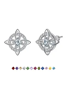 Witches Knot Earring, Knot Earring Studs, Hecate Goddess of Witches with Celtic Knot Design Earring Goddess Jewlery Tetragrammaton Collar Copper with Aritificial Gemstone Cubic Zirconia Jewelry Accessories Gift for Women